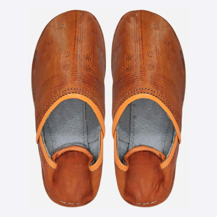 Brown Leather slippers